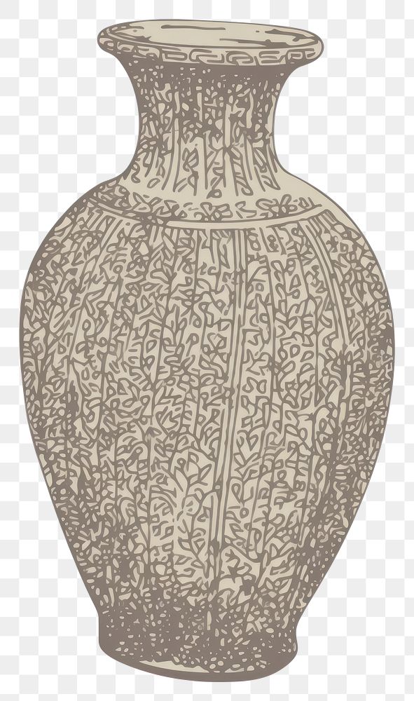 PNG Illustration of a vase porcelain pottery urn.