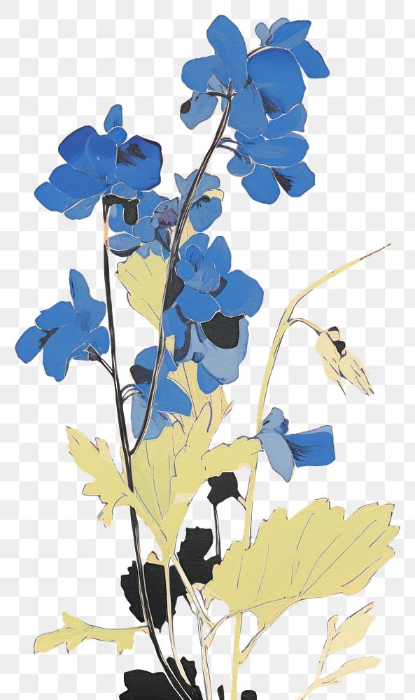 PNG Illustration of a Blue pea flower plant blue.