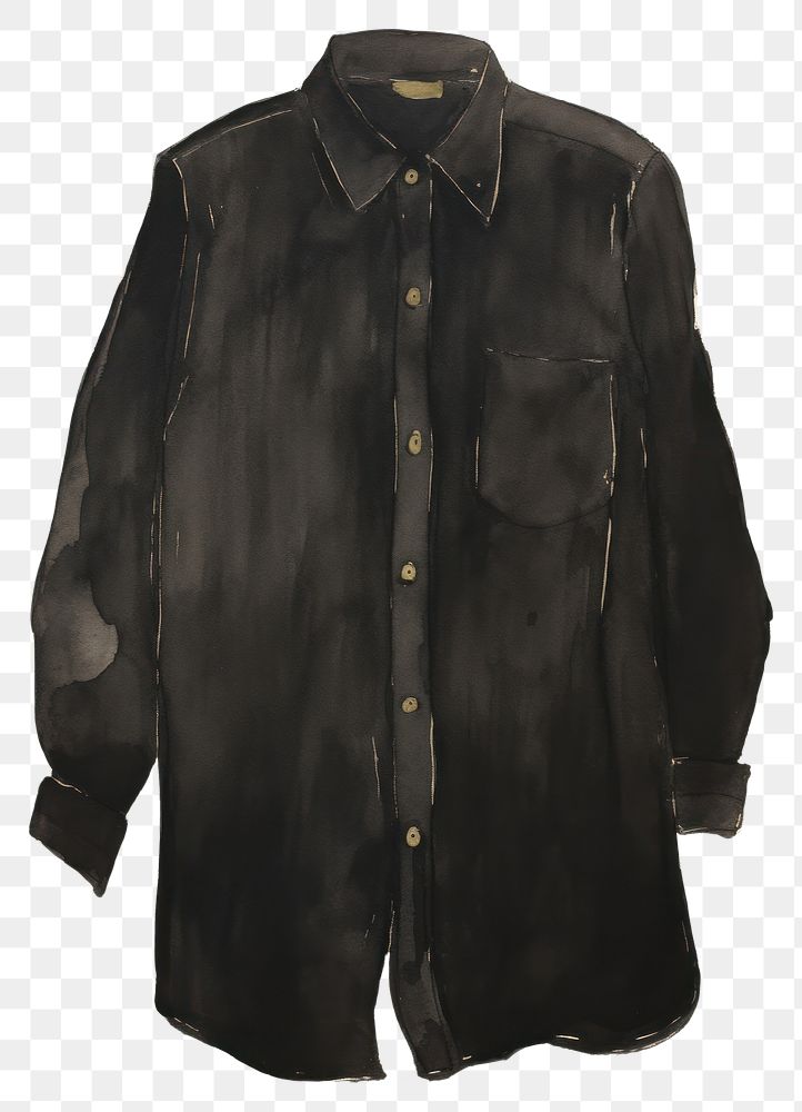 PNG Illustration of a clothes sleeve shirt black.