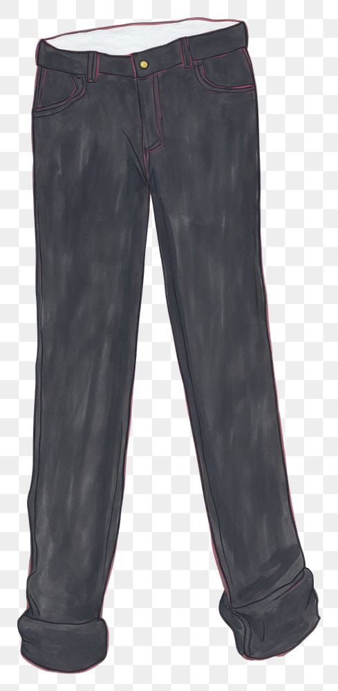 PNG Illustration of a clothes trousers pants jeans.