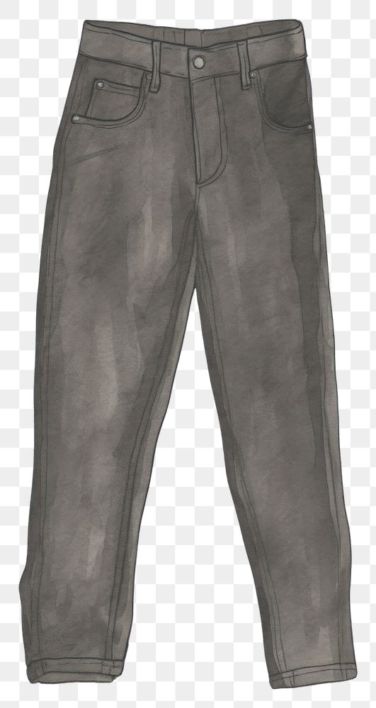 PNG Illustration of a clothes trousers pants denim.