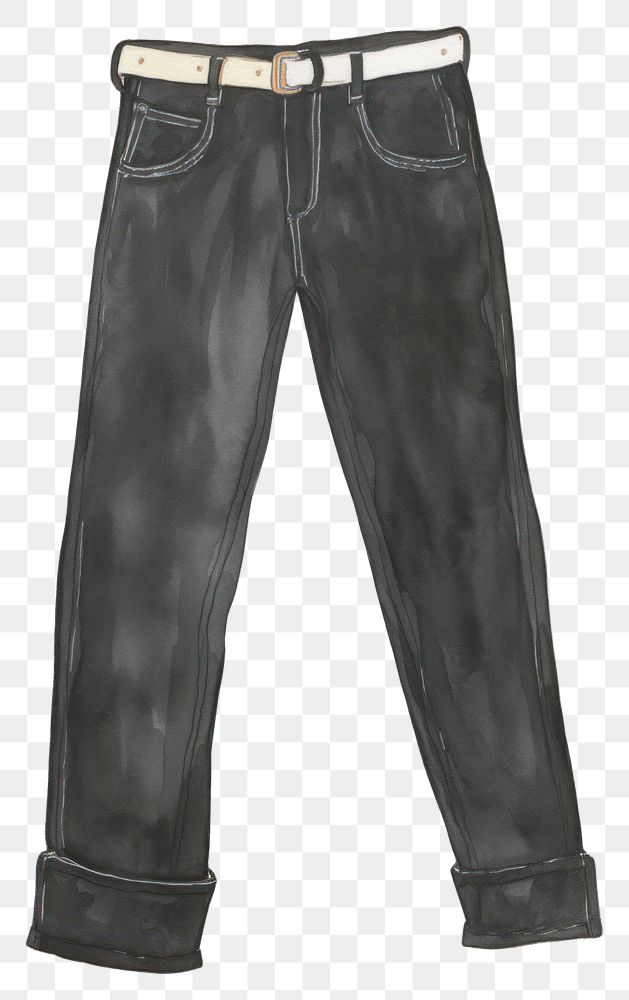 PNG Illustration of a clothes trousers pants denim.
