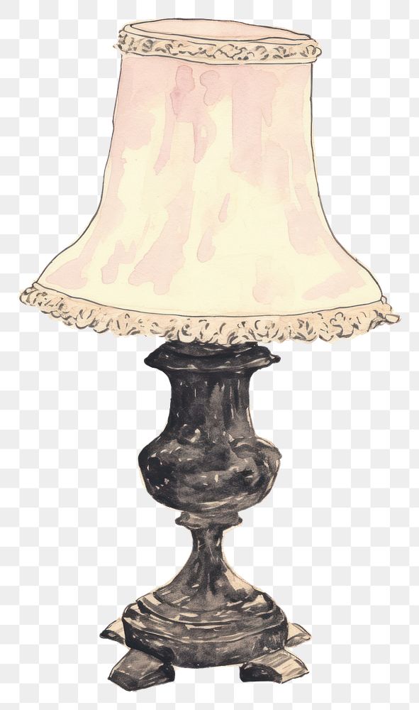 PNG Illustration of a lamp lampshade white background furniture.