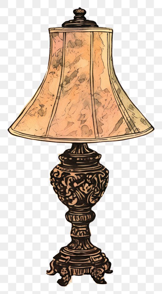 PNG Illustration of a lamp lampshade white background decoration.