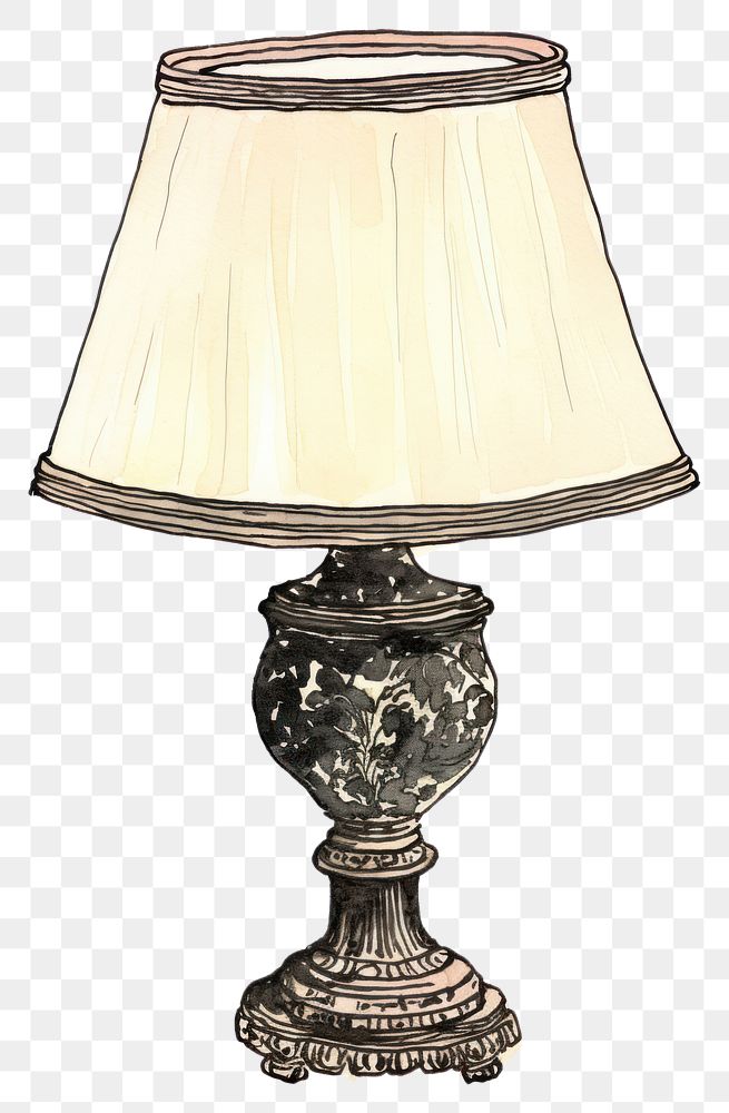 PNG Illustration of a lamp lampshade white background furniture.
