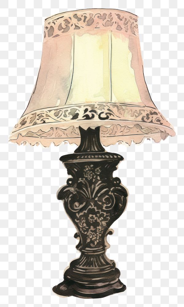 PNG Illustration of a lamp lampshade white background architecture.