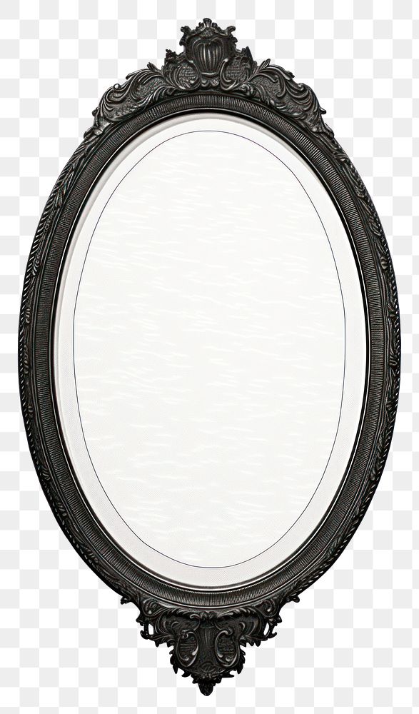 PNG Illustration of a Mirror mirror black white background.