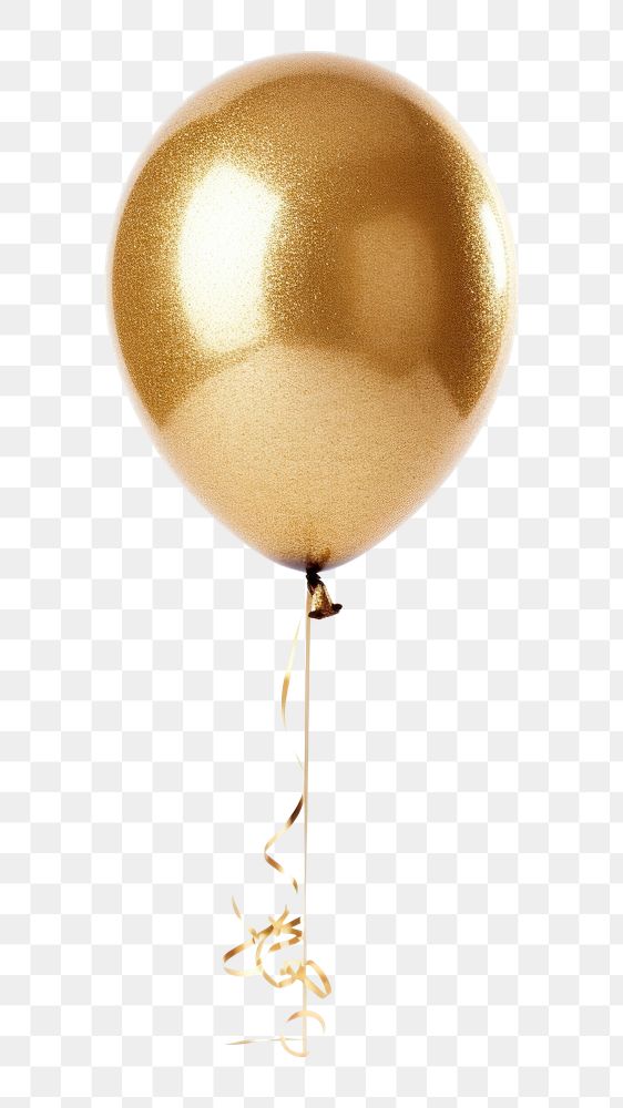 PNG Balloon gold glitter shiny