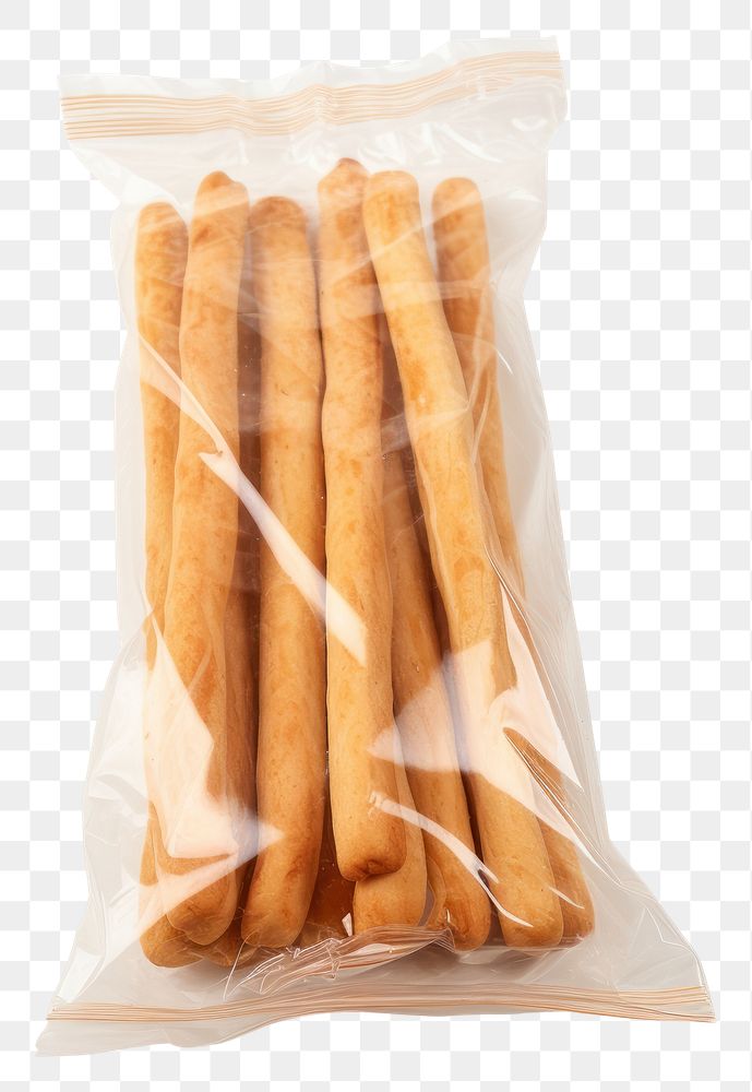 PNG Bread sticks food plastic snack. AI generated Image by rawpixel.
