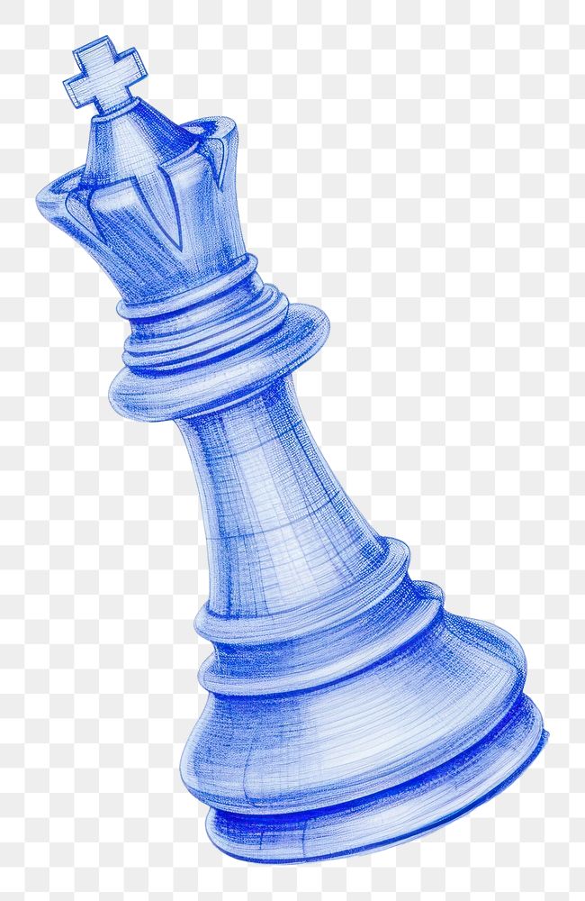 PNG  Drawing chess sketch game blue.