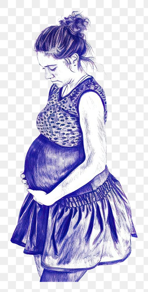 PNG  Drawing pregnant woman sketch anticipation illustrated.