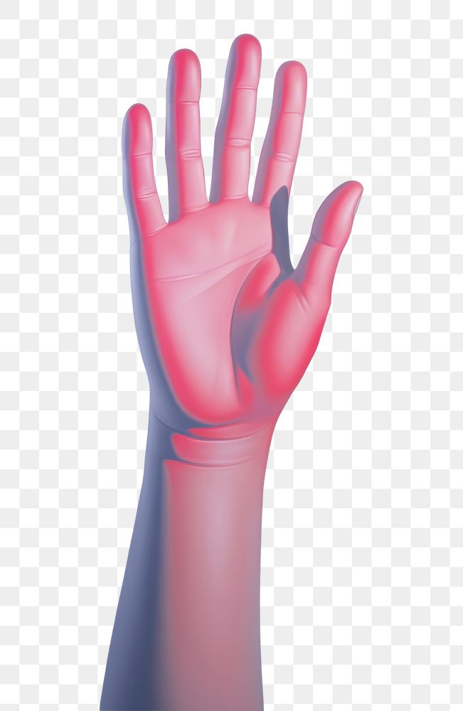 PNG  Surrealistic painting of hand finger glove medication.