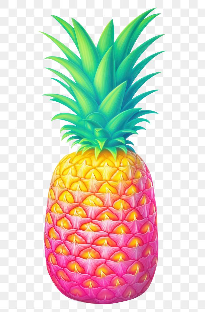 PNG  Surrealistic painting of pineapple fruit plant food.