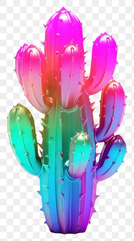 PNG Cactus iridescent plant white background chandelier.