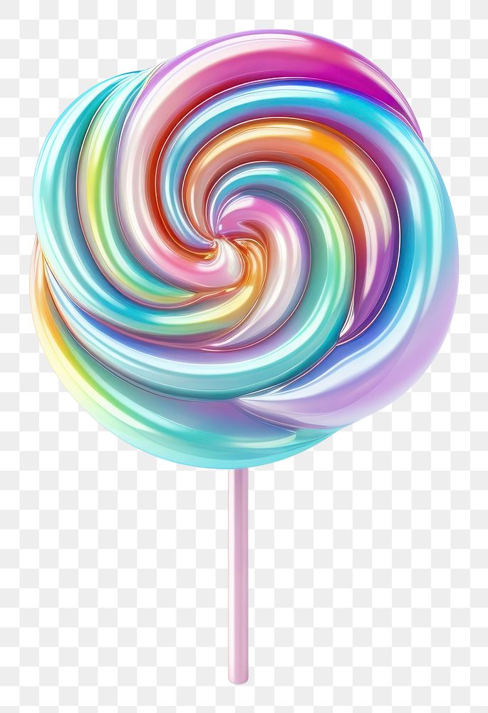 PNG  Lollipop iridescent confectionery candy food.