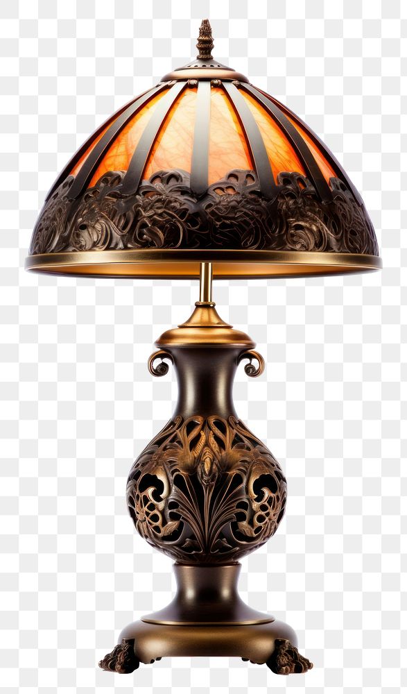 PNG Antique table lamp lampshade white background chandelier. AI generated Image by rawpixel.