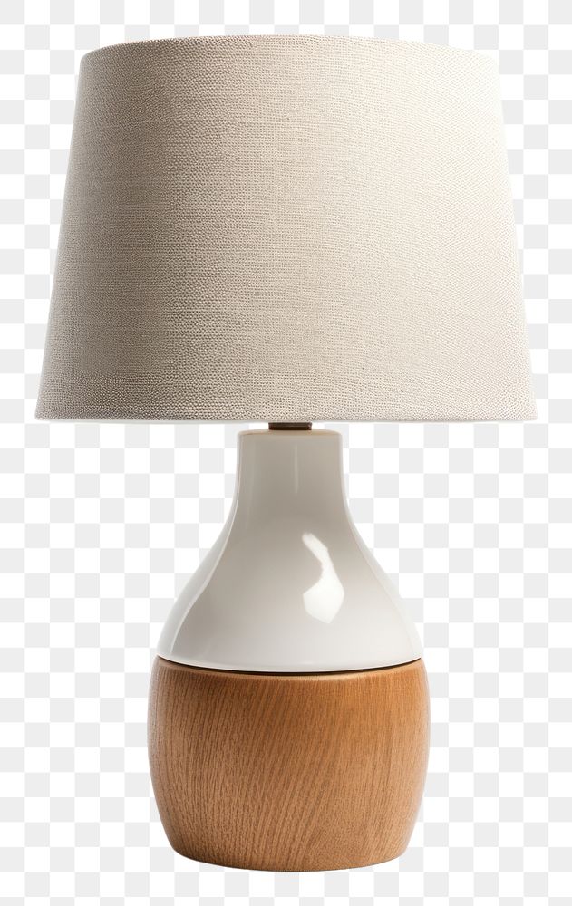 PNG Modern table lamp lampshade white white background. AI generated Image by rawpixel.