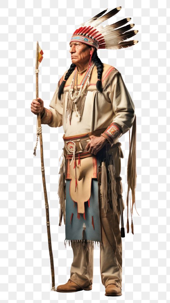 PNG  Native american costume adult white background. AI generated Image by rawpixel.