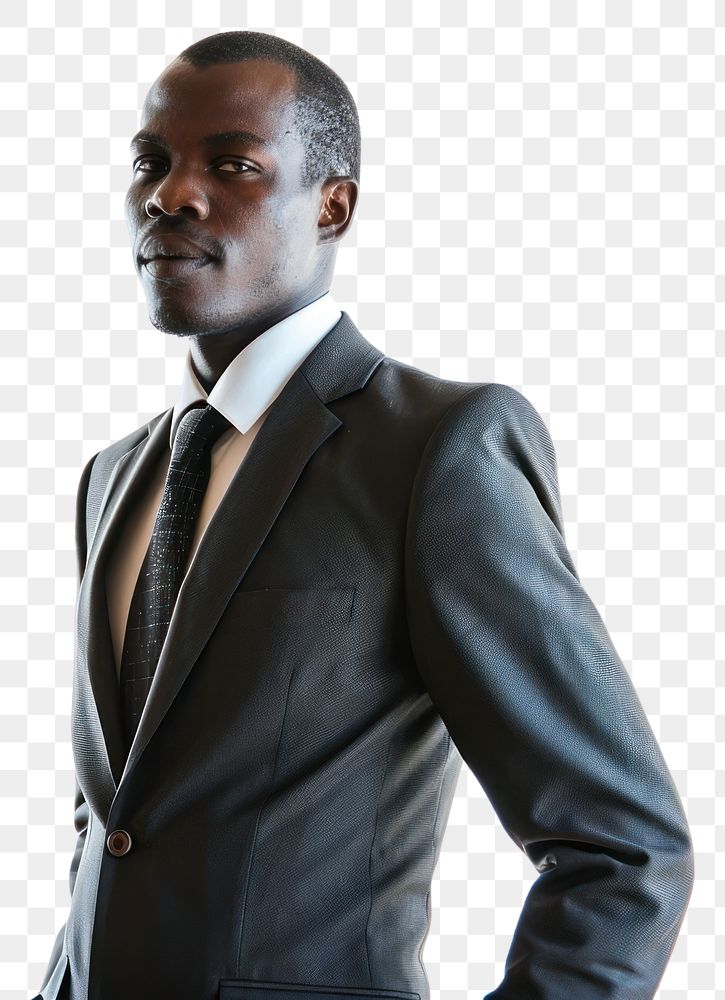 PNG  African businessman portrait tuxedo blazer. AI generated Image by rawpixel.