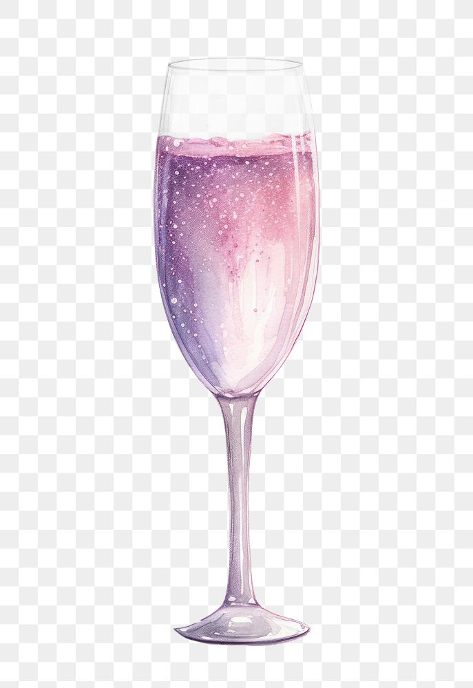 PNG  Glass champagne drink white background.