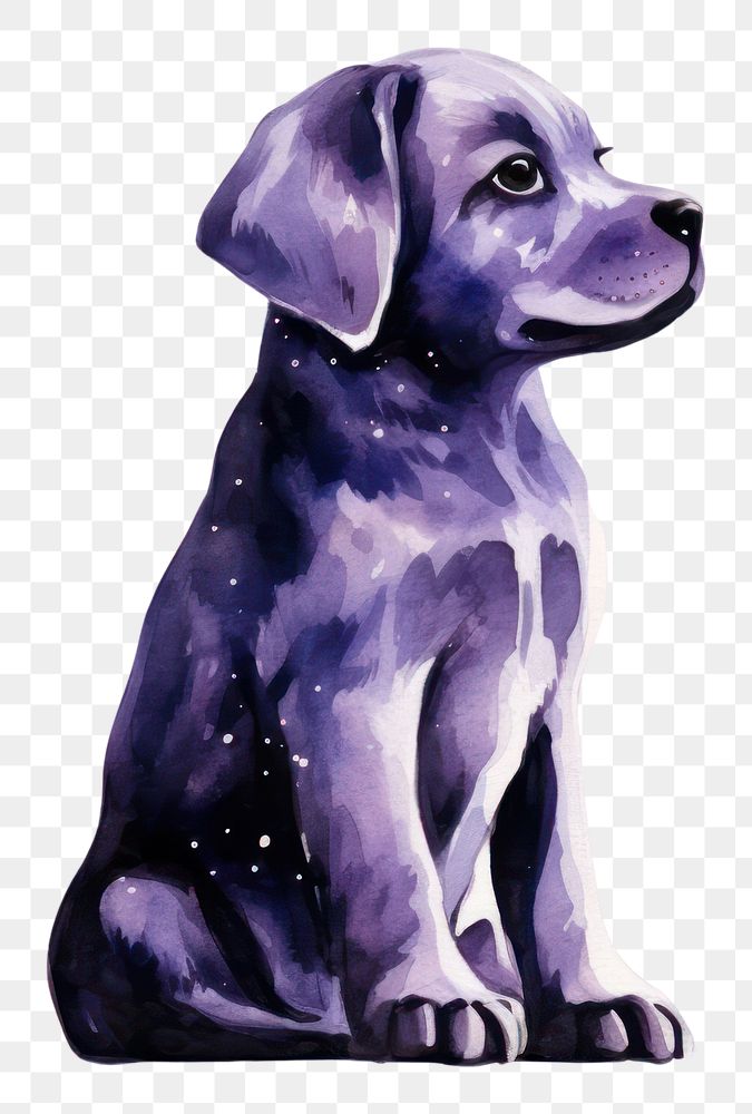 PNG  Dog in Watercolor style animal mammal puppy.