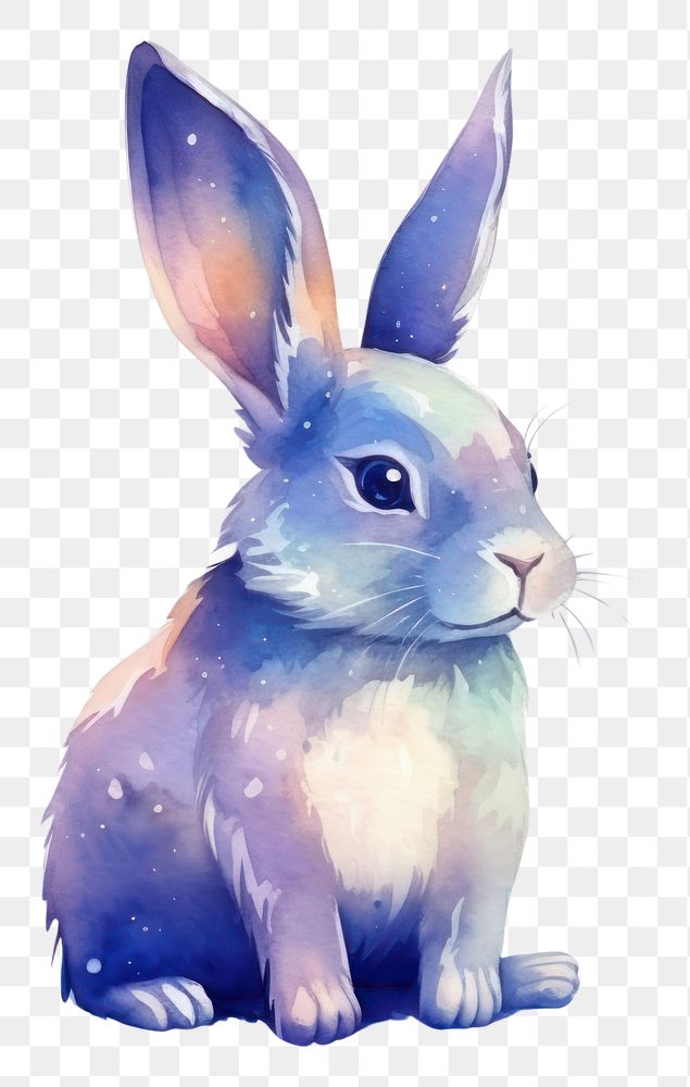 PNG  Rabbit in Watercolor style animal mammal rodent.