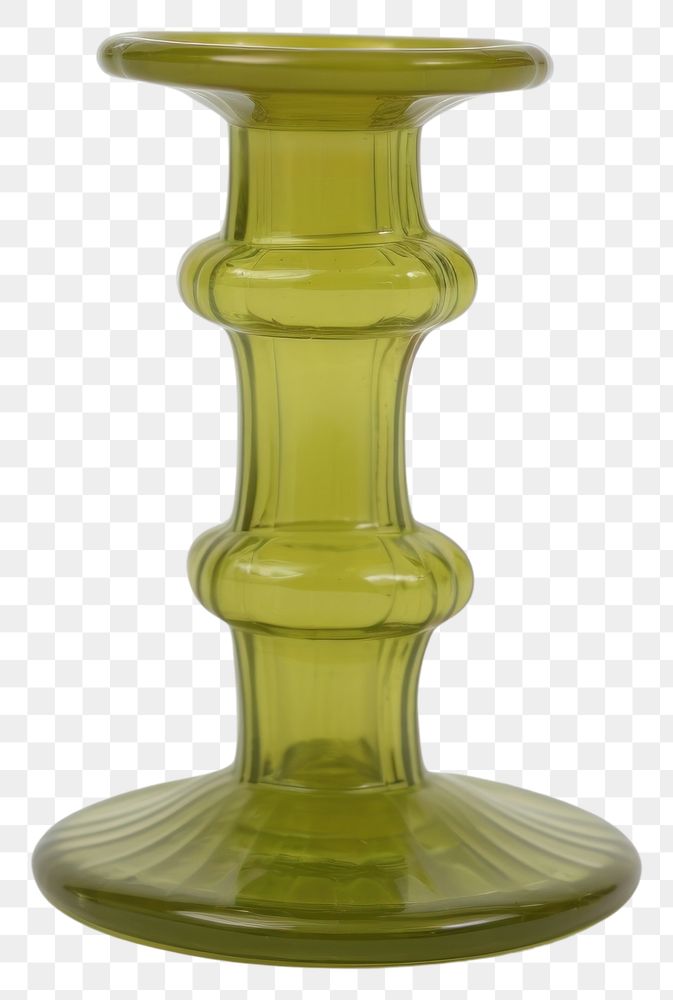 PNG Olive retro glass candlestick holder vase lighting pottery.