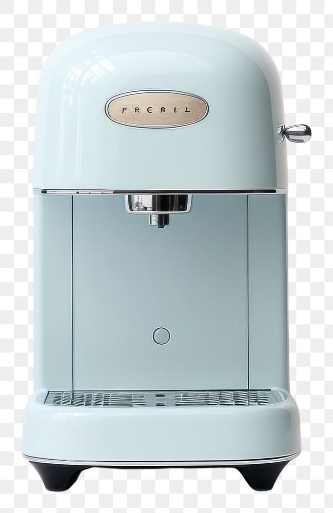 PNG A babyblue minimal beige coffee machine appliance coffeemaker technology.