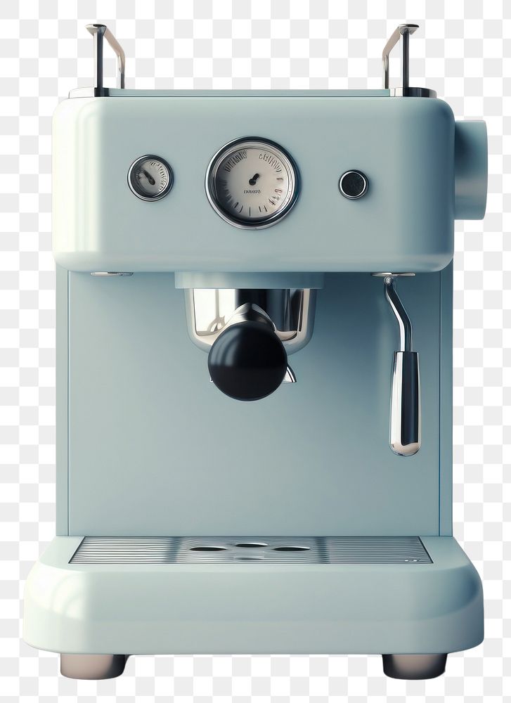 PNG A babyblue minimal beige coffee machine coffeemaker technology equipment.