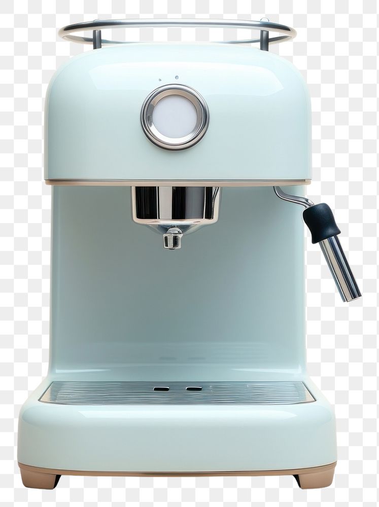 PNG A babyblue minimal beige coffee machine coffeemaker technology appliance.