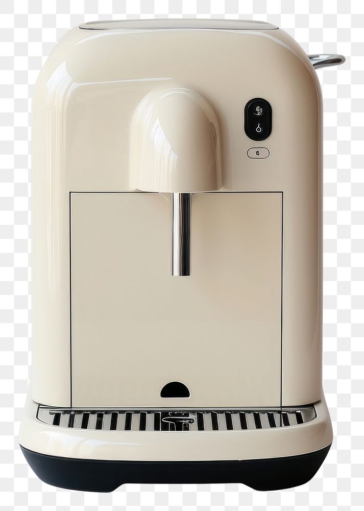 PNG A beige minimal beige coffee machine coffeemaker technology appliance.