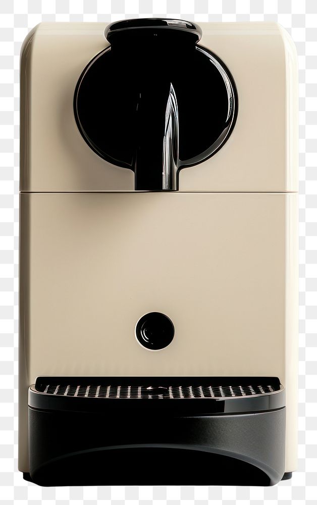 PNG A black minimal beige coffee machine appliance coffeemaker technology.