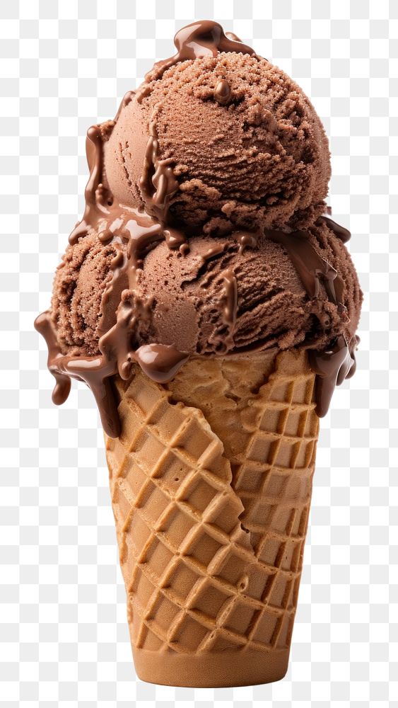 PNG Chocolate ice cream cone chocolate dessert food.