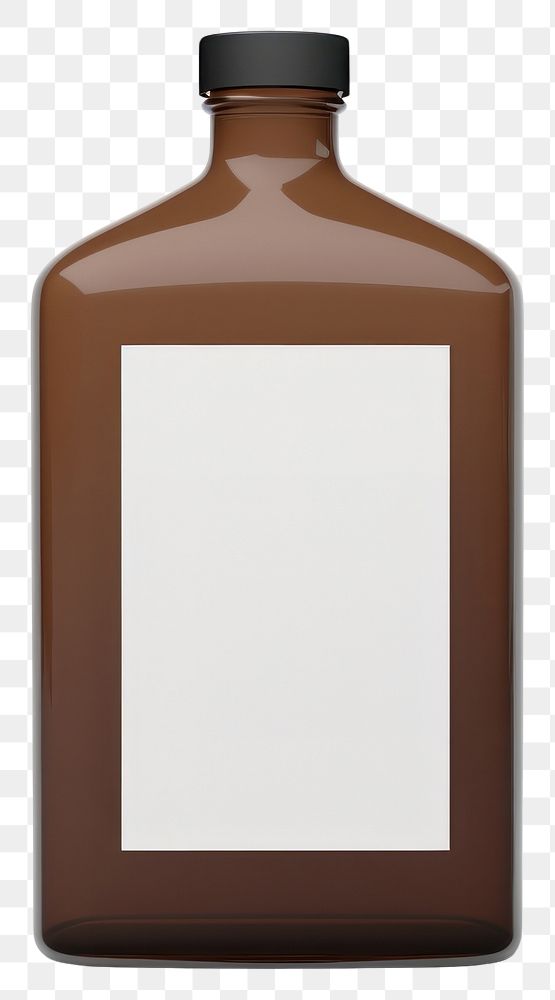 PNG Cold brew bottle glass white background.