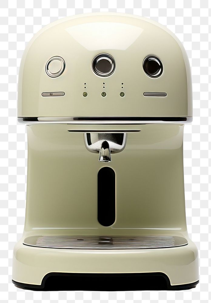 PNG A green minimal beige coffee machine coffeemaker technology cosmetics.