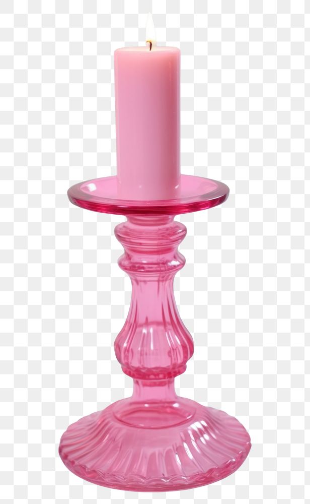 PNG Pink retro glass candlestick holder centrepiece drinkware freshness.