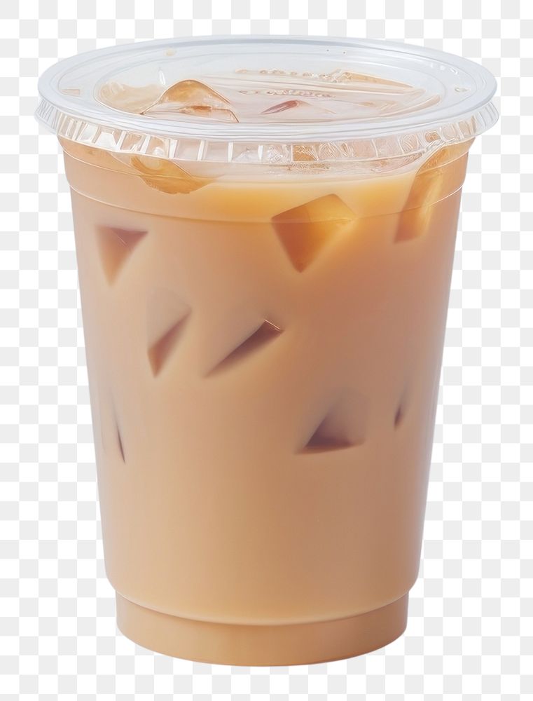 PNG A plastic disposable ice caramel macchiato coffee glass drink juice cup