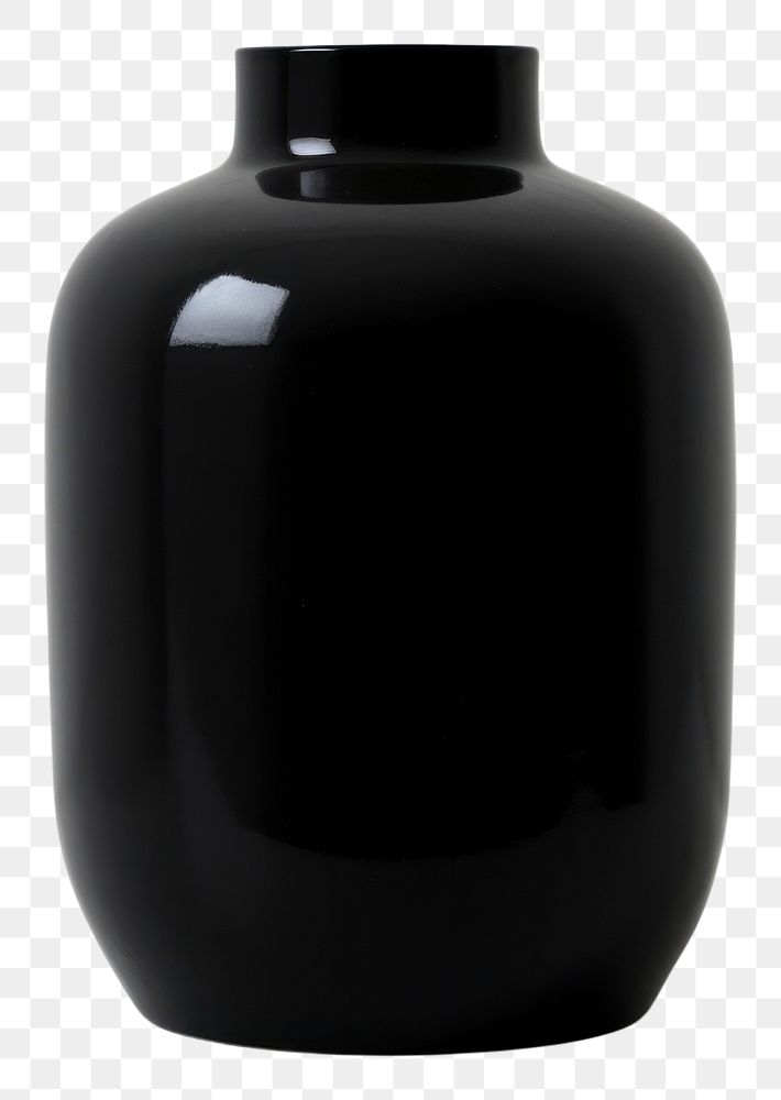 PNG Budget black retro vase pottery bottle jar.