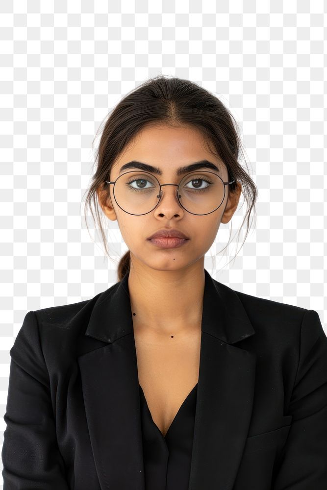 PNG Young Indian business woman portrait glasses adult.