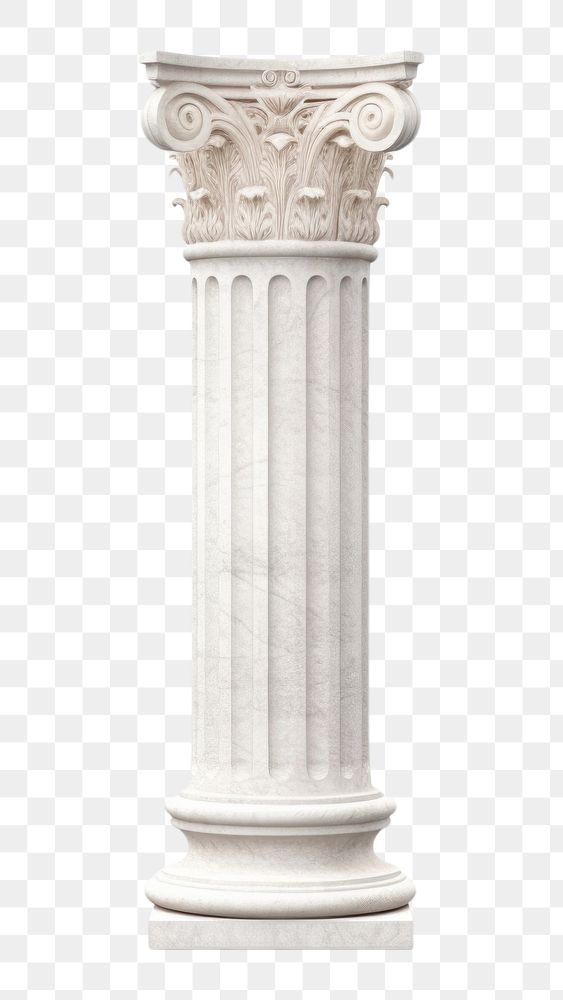PNG Roman pillar architecture column white background.