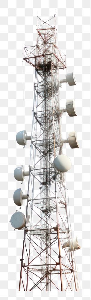 PNG  Telephone tower antenna white background architecture