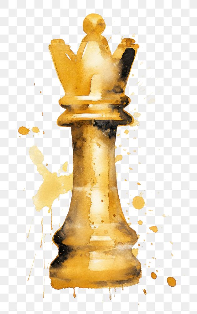 PNG  King chess piece gold game white background. AI generated Image by rawpixel.