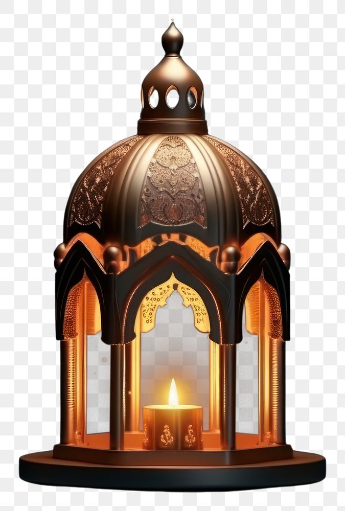 PNG  Ornamental Arabic lantern candle architecture building