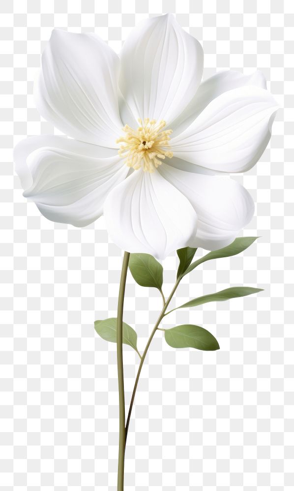 PNG  White flower blossom petal plant. AI generated Image by rawpixel.