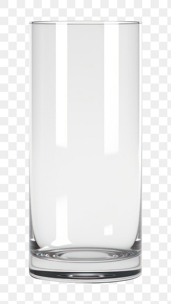 PNG  Transparent glass of pillar cylinder bottle vase.