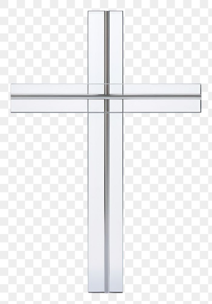 PNG Transparent glass simple jesus cross symbol white 