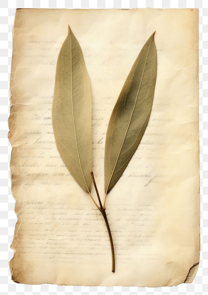 PNG  Real Pressed a olive leaf textured plant paper.
