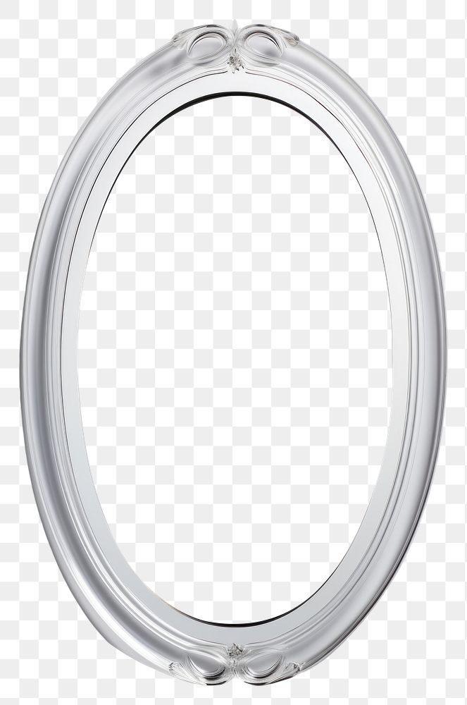 PNG  Stunning design oval glass mirror photo photography.