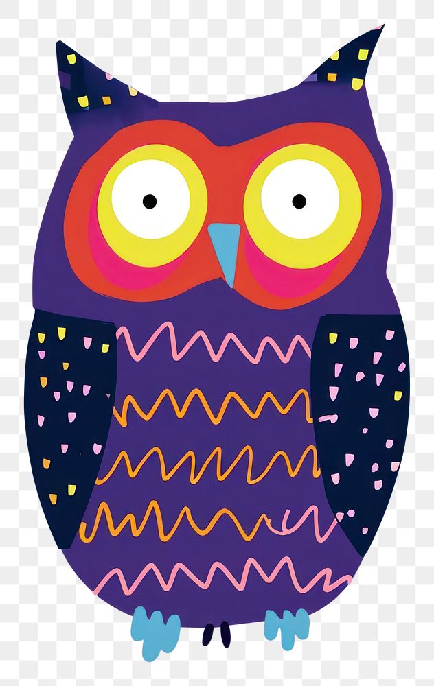PNG  Cute owl illustration pattern bird art.