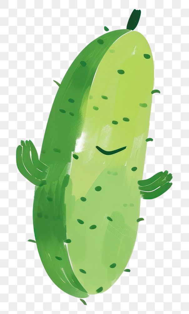 PNG Cute cucumber illustration vegetable cartoon drawing.